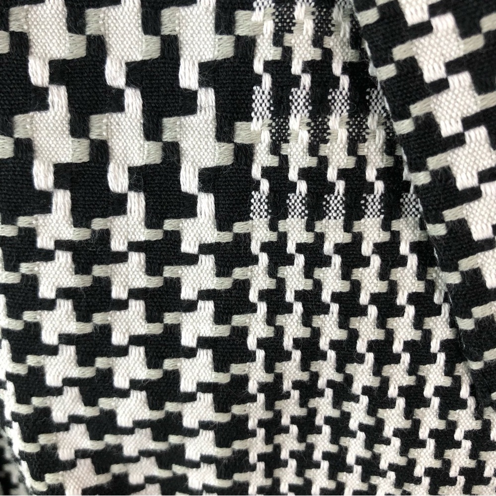 NWOT MOUSSY Houndstooth Plaid Wool Knit Coat with Fur Trim Sz 1 Small - Picture 10 of 16